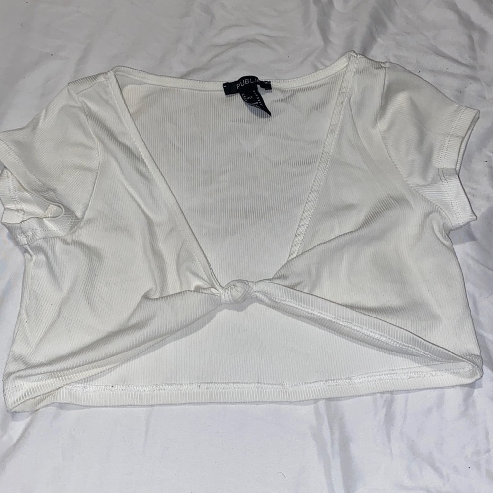 white crop top